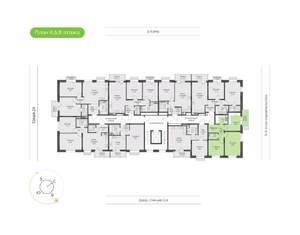 2-к квартира, вторичка, 53м2, 6/9 этаж