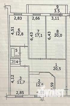 4-к квартира, вторичка, 99м2, 10/10 этаж