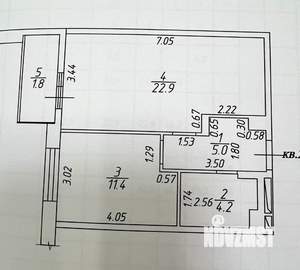 2-к квартира, вторичка, 44м2, 4/16 этаж