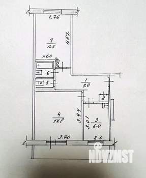 2-к квартира, вторичка, 42м2, 2/5 этаж