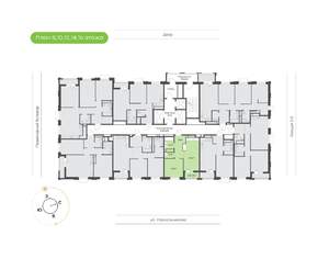 1-к квартира, вторичка, 45м2, 8/24 этаж