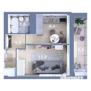 1-к квартира, вторичка, 36м2, 8/25 этаж