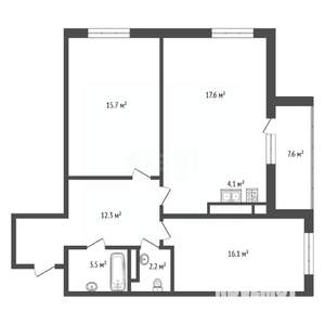 3-к квартира, вторичка, 91м2, 13/14 этаж