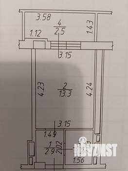 Студия квартира, вторичка, 22м2, 3/19 этаж