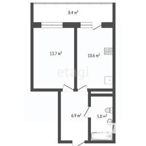 1-к квартира, сданный дом, 40м2, 9/19 этаж