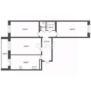 3-к квартира, вторичка, 83м2, 1/10 этаж