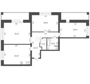 3-к квартира, вторичка, 108м2, 4/5 этаж