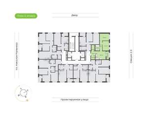 2-к квартира, вторичка, 62м2, 2/20 этаж