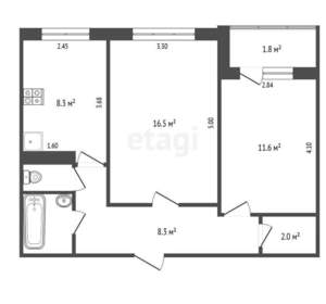 2-к квартира, вторичка, 51м2, 7/9 этаж