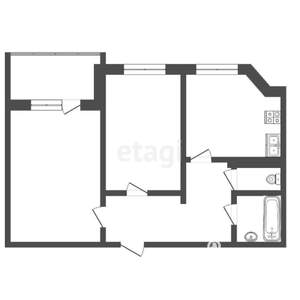 2-к квартира, вторичка, 50м2, 2/12 этаж