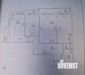 3-к квартира, вторичка, 106м2, 14/17 этаж
