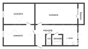 3-к квартира, вторичка, 66м2, 8/9 этаж