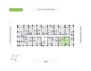 1-к квартира, вторичка, 46м2, 7/9 этаж