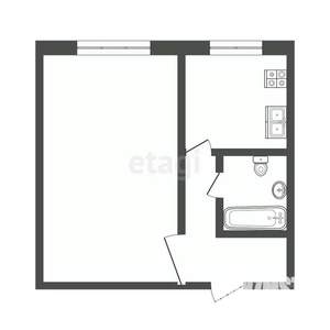 1-к квартира, вторичка, 33м2, 9/9 этаж