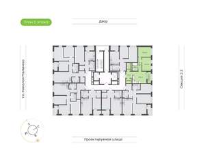 2-к квартира, вторичка, 62м2, 2/20 этаж