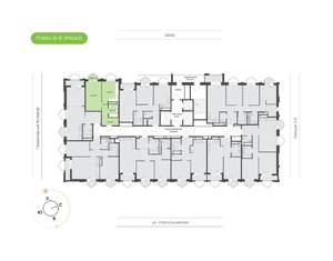 1-к квартира, вторичка, 40м2, 3/24 этаж