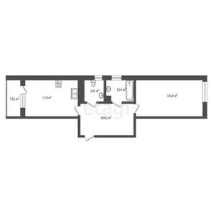 1-к квартира, вторичка, 48м2, 2/5 этаж
