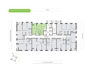 2-к квартира, вторичка, 57м2, 8/24 этаж