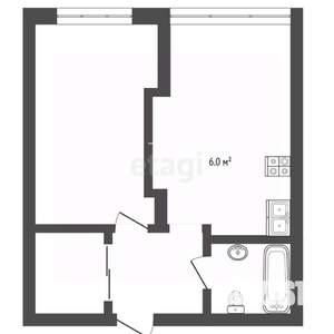 1-к квартира, вторичка, 33м2, 9/9 этаж