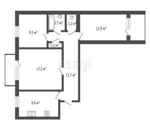 3-к квартира, вторичка, 73м2, 5/10 этаж