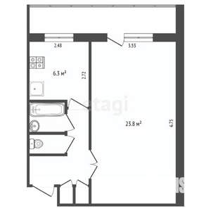 1-к квартира, вторичка, 40м2, 14/14 этаж