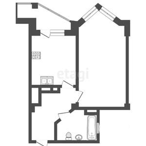 1-к квартира, вторичка, 42м2, 15/17 этаж
