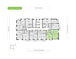 2-к квартира, вторичка, 62м2, 6/21 этаж