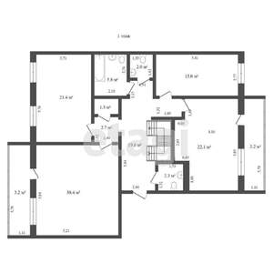 6-к квартира, вторичка, 242м2, 5/6 этаж