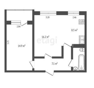 1-к квартира, вторичка, 51м2, 8/10 этаж