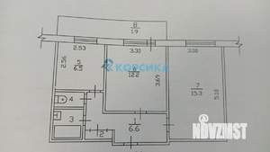2-к квартира, вторичка, 45м2, 4/5 этаж