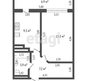 1-к квартира, вторичка, 36м2, 6/10 этаж