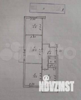 3-к квартира, вторичка, 66м2, 11/12 этаж