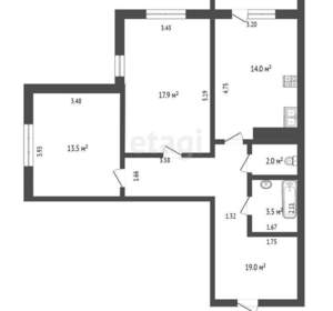 2-к квартира, вторичка, 73м2, 12/17 этаж