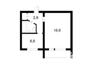 1-к квартира, вторичка, 28м2, 1/5 этаж