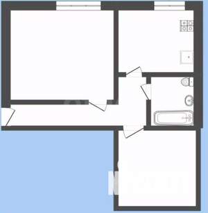 2-к квартира, вторичка, 45м2, 6/9 этаж