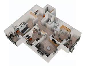 3-к квартира, строящийся дом, 79м2, 18/18 этаж