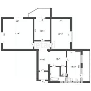 3-к квартира, вторичка, 120м2, 6/9 этаж