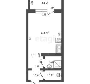 Студия квартира, вторичка, 18м2, 3/11 этаж