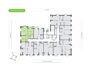 2-к квартира, вторичка, 61м2, 13/16 этаж