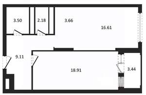 2-к квартира, строящийся дом, 57м2, 20/22 этаж
