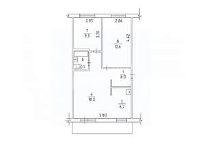 3-к квартира, вторичка, 58м2, 3/5 этаж