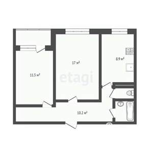 2-к квартира, вторичка, 50м2, 9/9 этаж