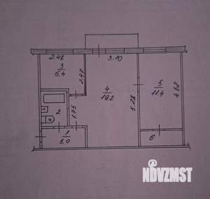 2-к квартира, вторичка, 44м2, 4/5 этаж