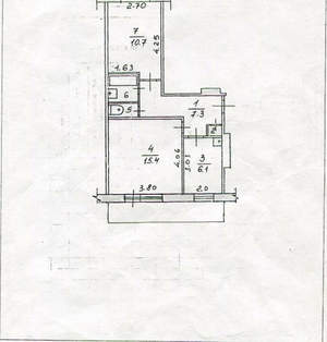2-к квартира, вторичка, 43м2, 5/5 этаж