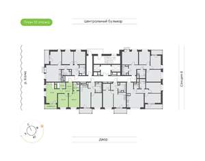 2-к квартира, вторичка, 60м2, 10/19 этаж