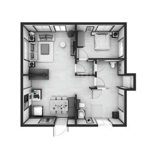 Студия квартира, вторичка, 55м2, 2/5 этаж