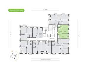 2-к квартира, вторичка, 59м2, 13/16 этаж
