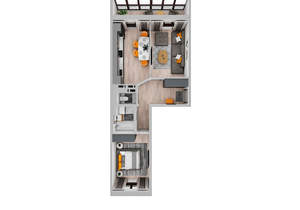 2-к квартира, вторичка, 57м2, 4/10 этаж