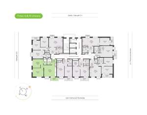 2-к квартира, вторичка, 65м2, 8/21 этаж