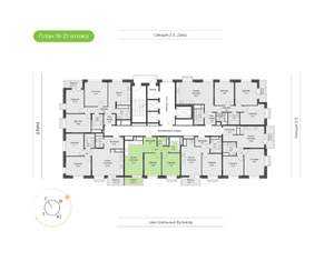 2-к квартира, вторичка, 56м2, 17/24 этаж